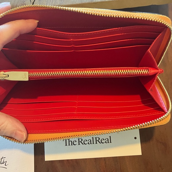 Christian Louboutin Yellow Studded Wallet - Picture 9 of 9